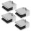 Glass Shelf Brackets 4pcs Non Wall Mounted Rectangular Holders NoDrill Freestanding Bathroom Use 1