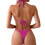 Women's Halter Neck and Strappy Bikini Set, Two-Piece-White M 6