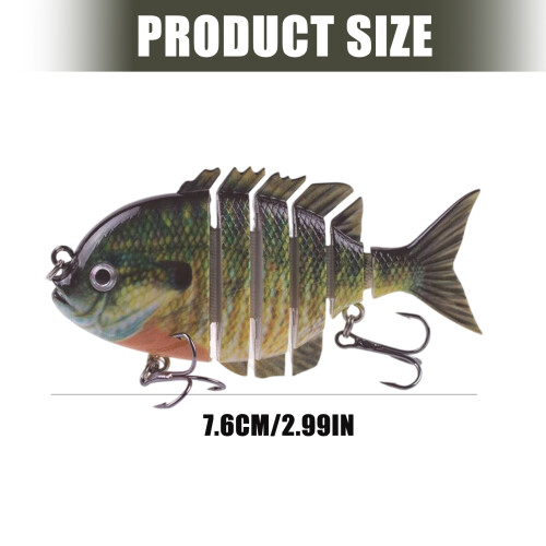 14g Jointed Fishhooks Lures Treble Hook Hard Crankbait-1 2