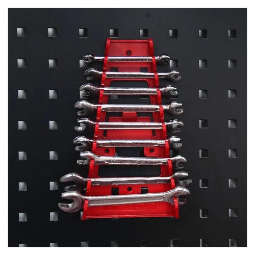 Wall Mounted Wrench Organizer with Quick Access Slots, Plastic Socket and Spanner Holder for Garage 2