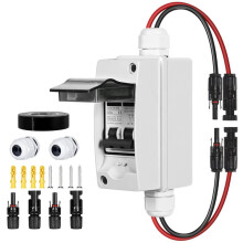 Solar Panels Disconnect 32Amp AC Solar Shut Off 400V 2 Poles, IP65 Waterproof UV-Proof for Solar PV Homes