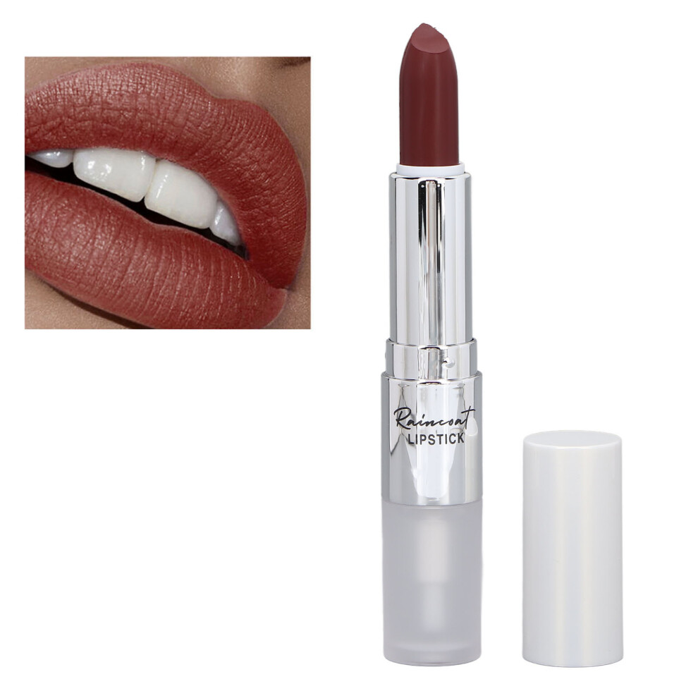 Long Lasting Lipstick & Lip Liquid Set, 3.9g & 3g, Red Brown