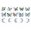 Retro Notebook Decoration Material Stickers DIY Decorative Sticker for Notebook Labels, Starry Butterfly 1