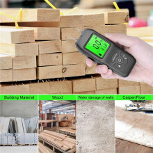 2X Digital Moisture Meter, Water Leak Detector, Moisture Tester, Pin Type, Backlit LCD Display,Wood Humidity Tester