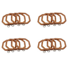 16PCS Octagon Embroidery Hoops Imitated Wood Stitch Hoop Set Display Frame for Art Handy Sewing and Hanging