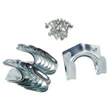10 Pack Garage Storage Hooks Silver Metal Double Wall Mount Tool Hooks with Screws for Shed and Workshop