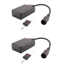 2X Portable 3 Pins XLR Wireless Remote Control Receiver for Smoke Fog Machine DJ Stage Controller Receptor Fogging 400W
