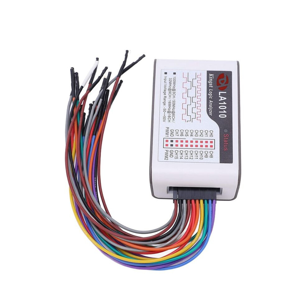 Logic Analyzer, 16 Channel Logic Analyzer Portable Device With Cable Usb Interface 100M Sampling Rate 50V Input 6034203280307