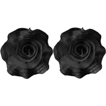 Schwarze Mehrlagige Dreidimensionale Gaze-Blumen-Ansteckblume für Hochzeitskleider, Applikationen, Dekoration, DIY-Dekoblumen