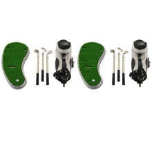 2X  Pens with  Bag Holder,Novelty Gifts with 6 Pieces Aluminum Pen Office Desk  Bag Pencil Holder