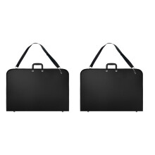 2X Custodia per Portfolio Artistica Nera Custodia per Artista Custodia per Portafogli per Artisti con Tracolla (19 x 14,7 x 1,5 Pollici)