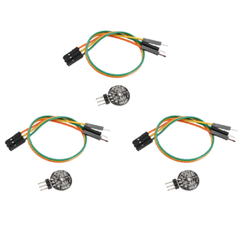 2X Pulse Sensor Heart Rate Sensor Heart Beat PulseSensor for  Raspberry Pi,Black&Red