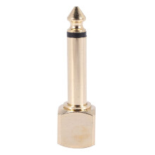 10-PACK RCA Female Jack to 1/4 Inch Mono Male Plug Right Angle Audio Adapter,Gold