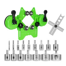 Diamond Hole Saw Kit ,16PCS Tile Saw Drill Bits Set From 6mm-50mm with Double Suction Cups for Drilling Ceramic, Glass