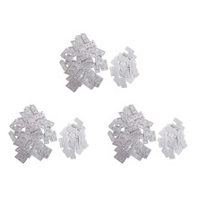 90Pcs Shelf Cabinet 90 Degree Plastic Corner Braces Angle Brackets White