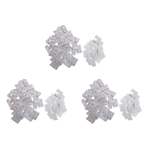 90Pcs Shelf Cabinet 90 Degree Plastic Corner Braces Angle Brackets White