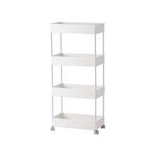 Rolling Storage Rack with Wheels, Slim MultiLayer Shelving Unit for Kitchen Bathroom 40x22x89cm
