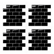 4X 3D Wall Stickers Brick Wallpaper Tile for Kitchen Bathroom Backsplash Aunty-Tile Home Decoration 30X30cm