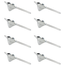 8X Cocktail Fin Sil Rostfritt Stål Konisk Mesh Sil Professionell Bar Tool