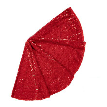 Christmas Small Tree Skirt, 36 Inch Sequin Tree Skirt for Tree Xmas Tree Mat for Christmas Decorations Red
