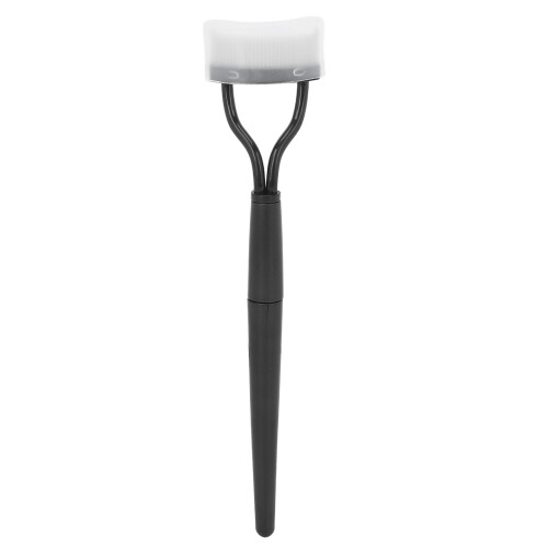 Folding Stainless Steel Eyelash Comb Separator with Cover Black 1