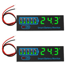 2X 18650 Li-Ion Lipo Lithium Test 7-55V Acid Battery Level Indicator Tester Meter Module Capacity VoltageMeter,B