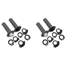 4X Alças Antiderrapantes com Trava, Manoplas Universais para Guidão de Motocicleta com Câmera de Encaixe, Manopla para Bicicleta Dirt Pit Cinza
