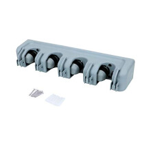 Black Heavy Duty Broom Holder Wall Mount Organizer Rack for Garage Cleaning Tools 3 4 5 Styles