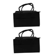 2X Foldable Baby Diaper Caddy Organiser Gift Kid Toys Bag for Car Travel Changing Table Organizer with Lid Storage Bag