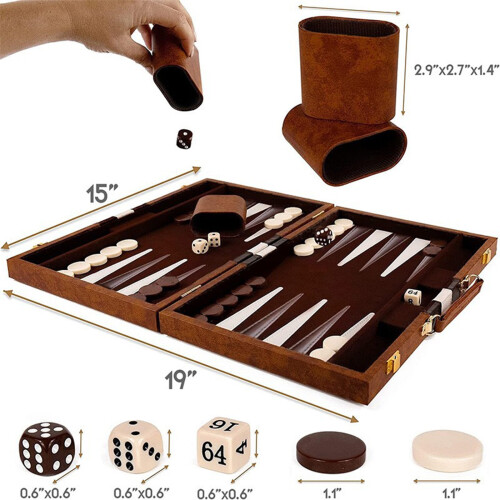 Premium Backgammon-Spielset für lange Freude 2