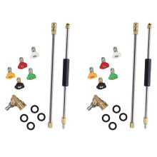 Hoch Druck Reiniger Verlängerung Sprühstab mit 10 Sprühdüsen Spitzen 2 Drehkupplung, 4000 PSI Hoch Druck Reiniger Reinigung Zubehör Set Rinnen
