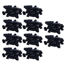 Les Bouchons de Tube D'Extrémité de Masquage de Rectangle En Plastique InsèRent 25X50mm 300Pcs Noir