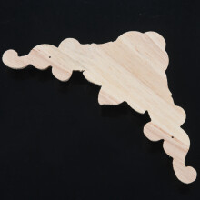 24Pcs 8 x 8cm Wood Carved Corner Onlay Applique Door Cabinet Rose Unpainted European Style