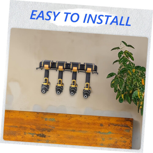 Heavy Duty Wall Mounted Power Tool Organizer and Drill Storage Rack for Garage Workshop, Black 1