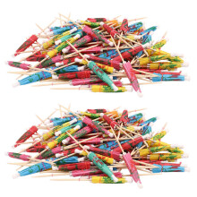 200 Mixed Paper Cocktail Umbrellas Parasols for Party Tropical Drinks Accessories