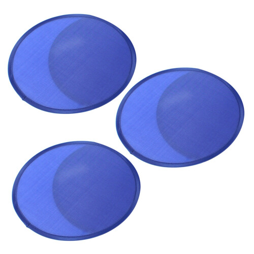 3X Faltbare Runde FäCher Blau
