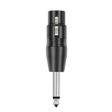 6.35mm Mono Male to XLR 3 Pin Female Audio Plug Converter Adapter Connector for Headphone Microphone Amplifier