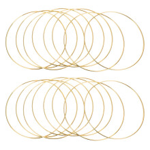 16Pcs 8 Inches Dream Catcher Rings Metal Hoops Macrame Ring for Crafts and Dream Catcher Supplies, Gold