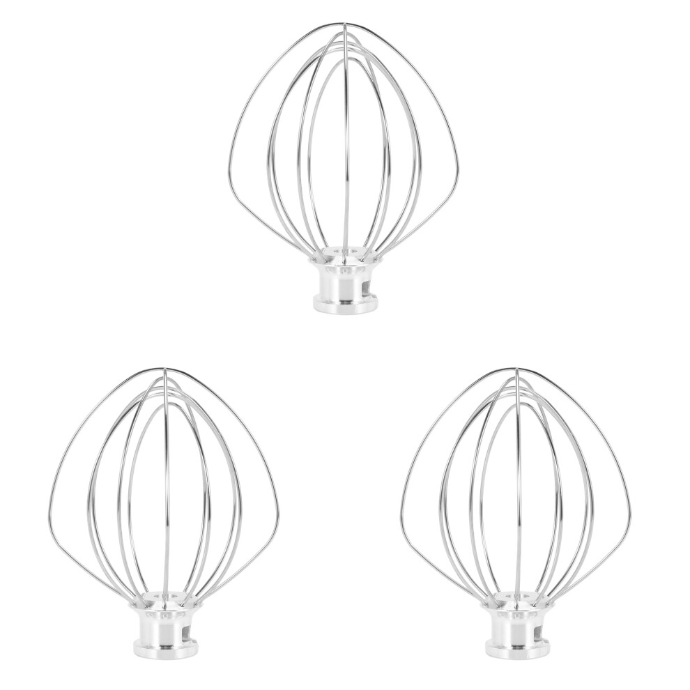 Semoic 3X Stainless Steel Wire Whip Mixer Attachment For K45ww 9704329 Flour Cake Balloon Whisk Egg Cream Stirrer
