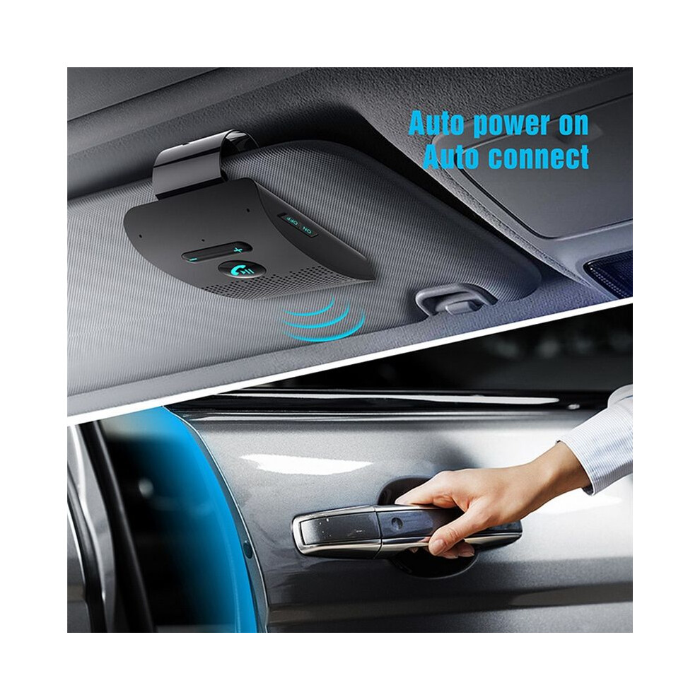 4.2 Handsfree Car Kit Hifi Speaker 2W Wireless Audio Receiver Mp3 Music Player Noise Cancelling Sun Visor Clip 4711343855856