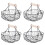 4X Wooden Handle Metal Retro Basket Portable Multi-Function Vegetable Fruit Egg Groceries Practical Storage Basket Black 1