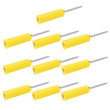 10 Stück Gelbe PVC Brass Stahl Draht Piercing Spitzen 2-4mm