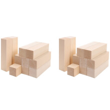 Grands Blocs de Bois à Sculpter (Paquet de 20) 4 x 1 x 1 Pouces Kit D'Artisanat de Projet de Tilleul Inachevé Ensemble de Passe-Temps de Bricolage
