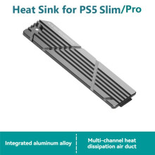 For PS5 Slim/Pro SSD Heatsink with Thermal Pads Solid State Drive Cooler SSD Cooling Mounting Kit for 2280 M.2 NVMe SSD