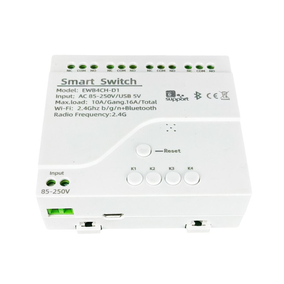 Ewelink 4 Channel Wifi Wireless Dry Contact Relay Module App Remote Control 85-250V 6034203225056