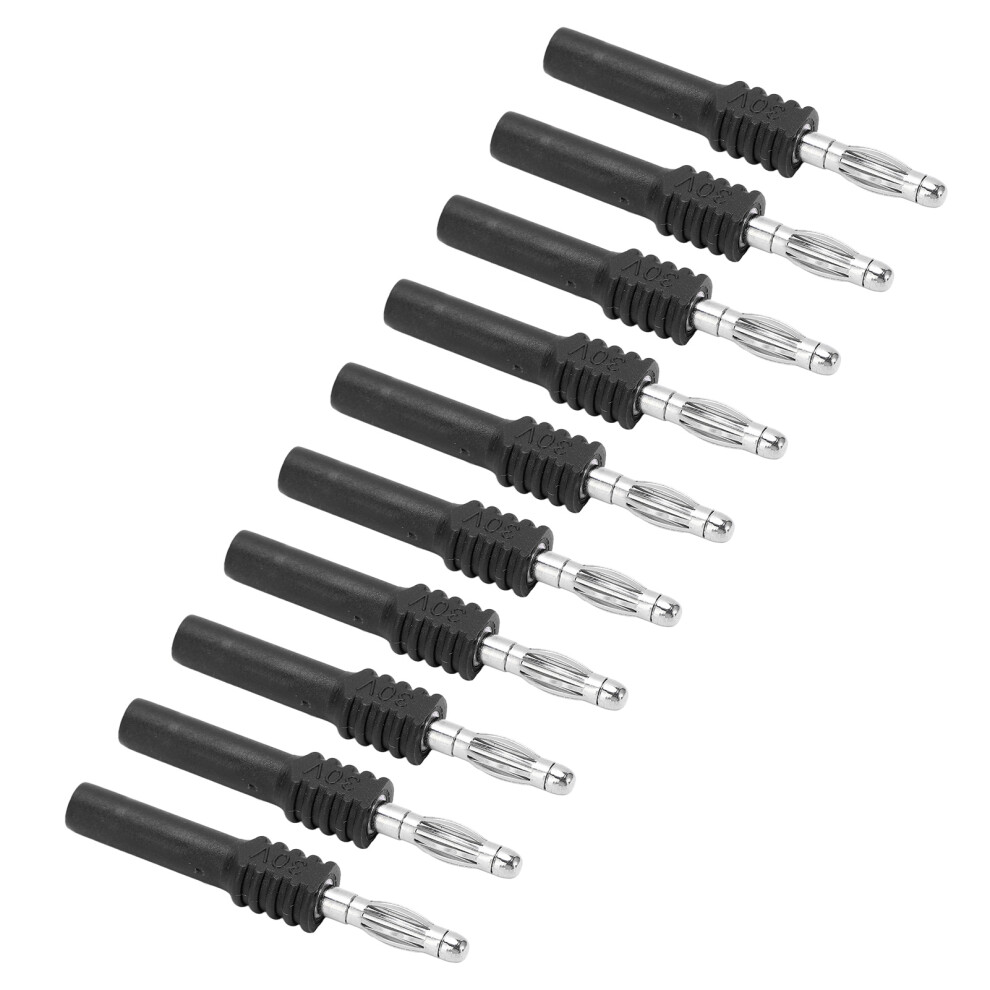 10Pcs J.20025 4Mm Male To 2Mm Female Banana Plug Connectors Black 5031390445145