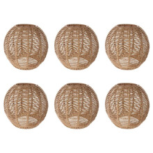 6X Home Lighting Rattan Lamp Cover Handmade Woven Chandelier Retro Lampshade Homestay Lampshade Decorative Chandelier