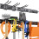 48 Inch Heavy Duty Garage Tool Organizer Wall Mount Rack with Adjustable Hooks for Yard Tools 1