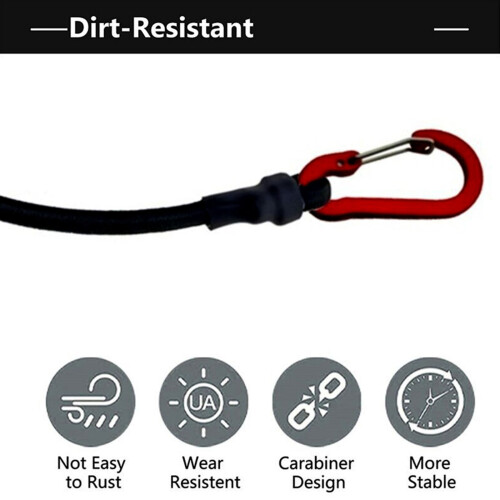Elastic Tie Down Bungee Strap Heavy Duty Bungee Cord with-30CM 2
