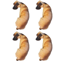 4X 3D Cute Bend Dog Printed Throw Pillow Lifelike Animal Funny Dog Cosplay Children Favorite Toy Cushion for Home